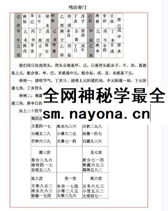 易海游龙《奇门鸣法》122页