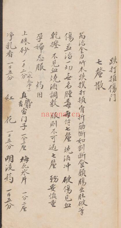 中医秘方抄本《搜集神效方》130页 中医 第2张-古籍汇典 中医秘方抄本《搜集神效方》130页 中医 第2张