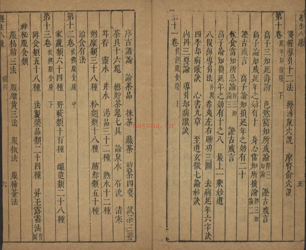 中医养生《遵生八笺》十九卷.明.高濂撰.附《菜根谭》二卷.明万历时期雅尚斋刊本 11册 中医 第4张