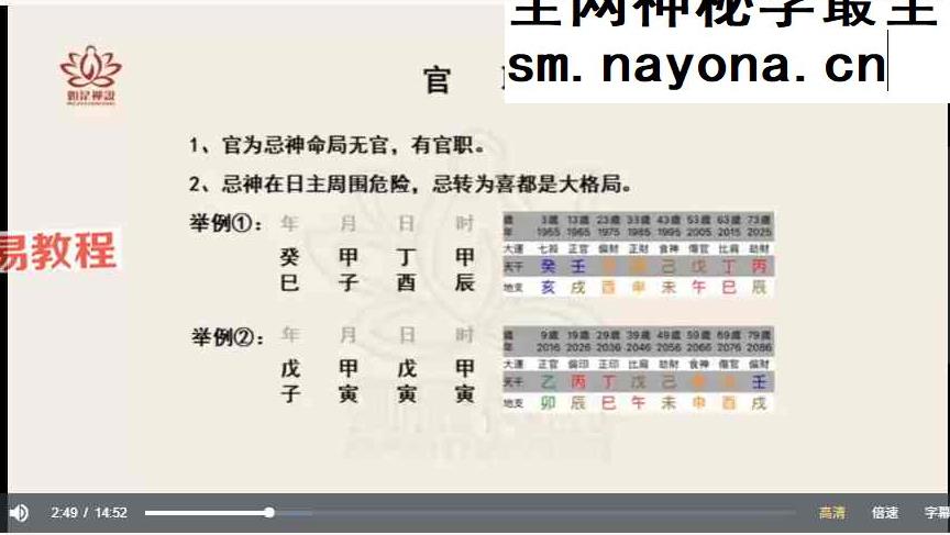 如是禅说【明玄】四柱学高阶班视频21集