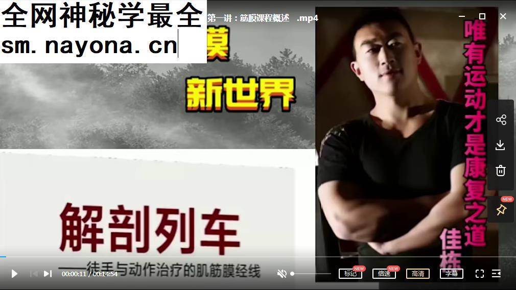 健衡学院解剖列车进入肌筋膜经线的世界徒手与动作治疗的肌筋膜经线视频课程40集
