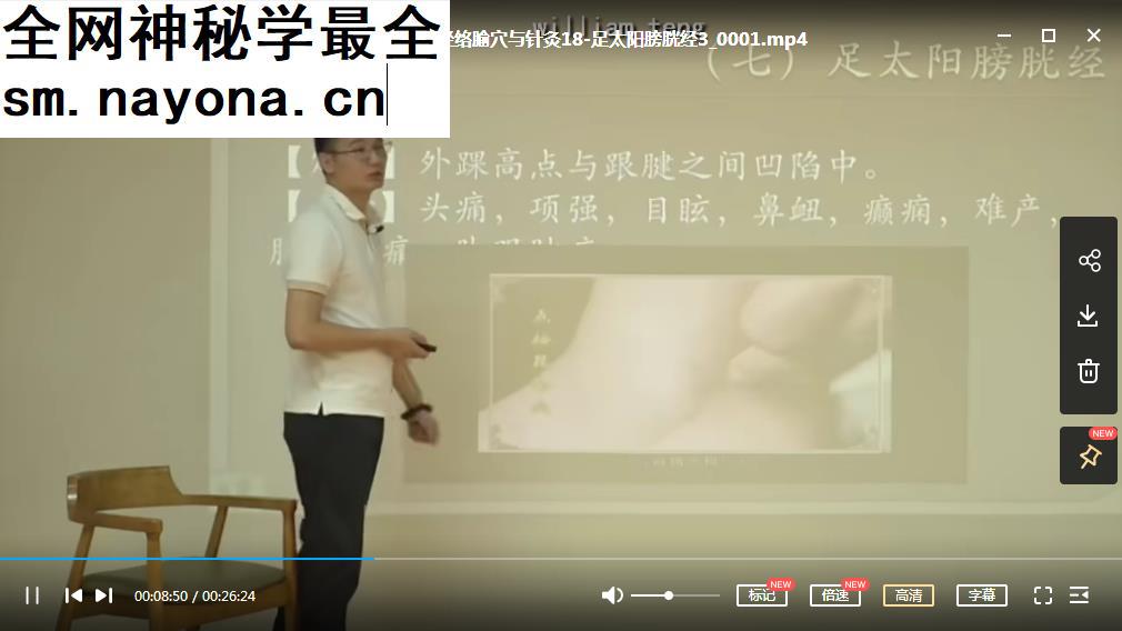 杨坚祥家庭实用经络腧穴与针灸视频课程30集