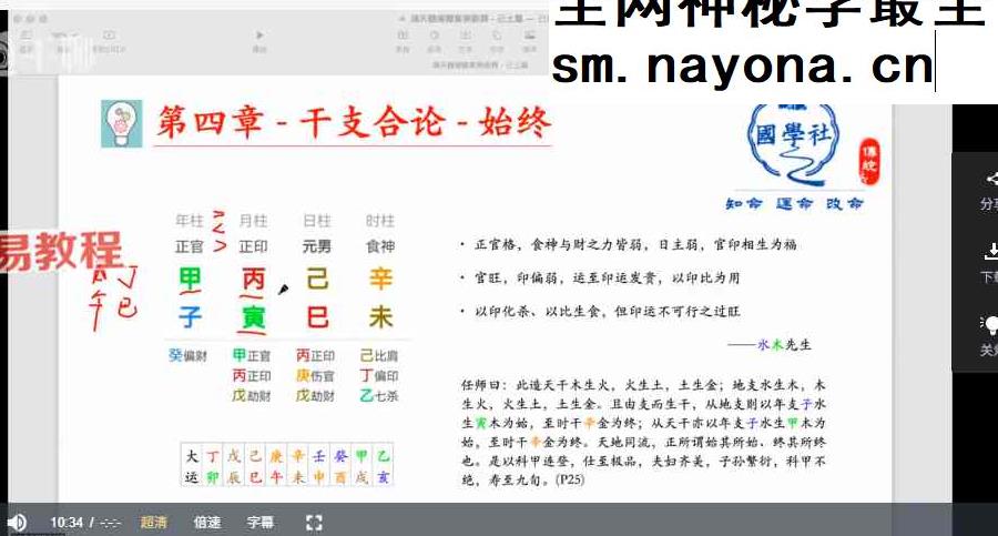 水木先生 滴天髓十天干案例视频9套