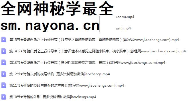 2022年影像三人行神经系统解剖进阶课七大模块111集医学影像学课程