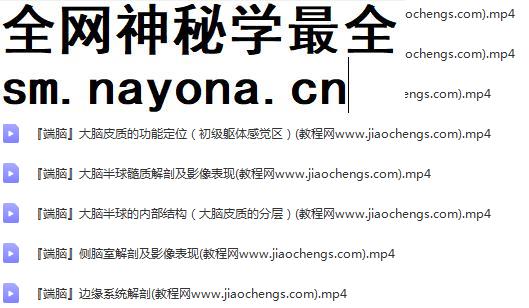 2022年影像三人行神经系统解剖进阶课七大模块111集医学影像学课程