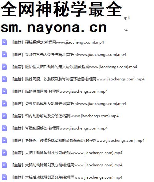 2022年影像三人行神经系统解剖进阶课七大模块111集医学影像学课程