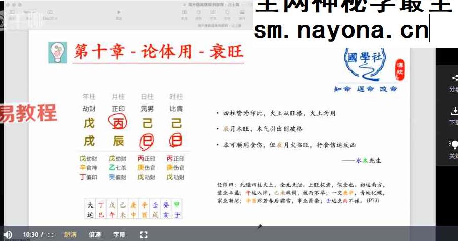 水木先生 滴天髓十天干案例视频9套