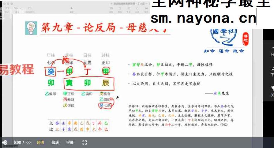 水木先生 滴天髓十天干案例视频9套