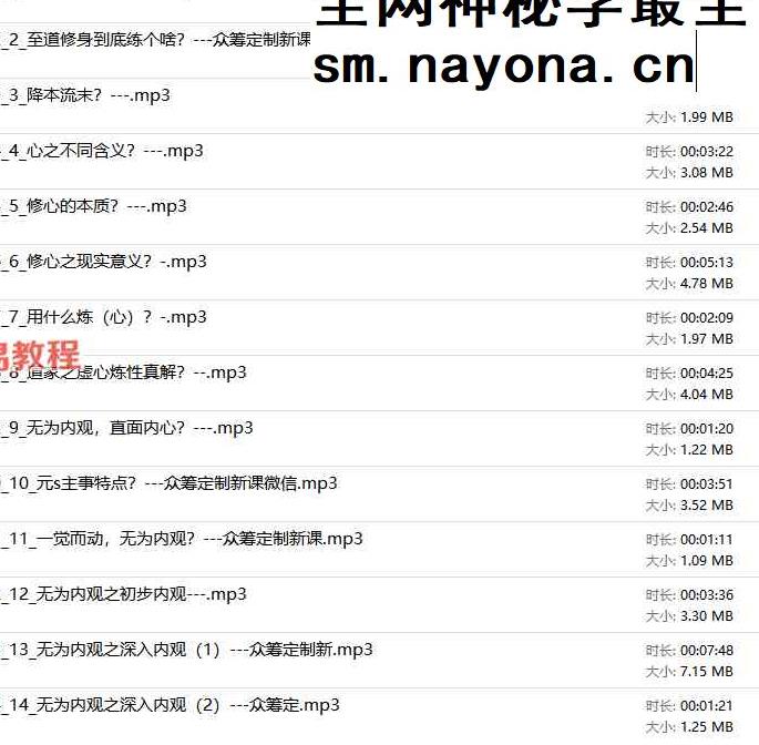 《无为内观秘授》音频42集
