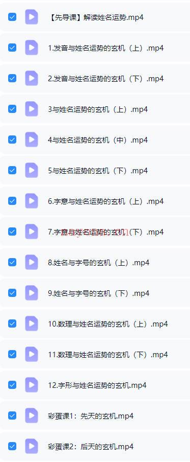 孙诚德《易经姓名智慧》视频课15集
