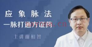 谢相智《应象脉法一脉打通方证药》课程分享给你