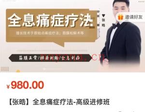 【张晧】全息痛症疗法-高级进修班