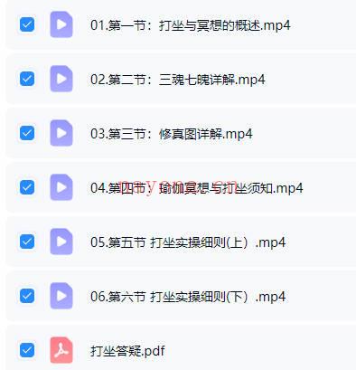 知易而行梁兴杨《道家修炼之内观冥想与打坐》6集视频+课件 梁兴扬