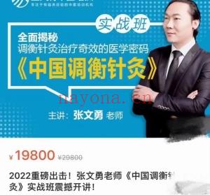 张文勇中国调衡针灸调衡微针全息调衡课程百度网盘分享