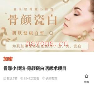 鑫禾智 骨雕小颜馆-骨颜瓷白活颜术项目 全6讲视频课