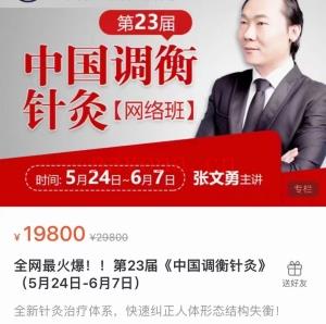 张文勇中国调衡针灸调衡微针全息调衡课程百度网盘分享
