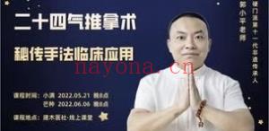 郭小平民间伤科二‮四十‬气推拿与腰‮治痛‬疗的临床运用 全2讲‮频视‬课分享给你