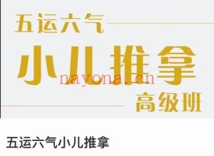 王存乐五运六气子午流注子午运气小儿推拿初中高课程
