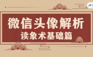 微信像头解读(读象术础基篇) 全13讲视频课分享给你
