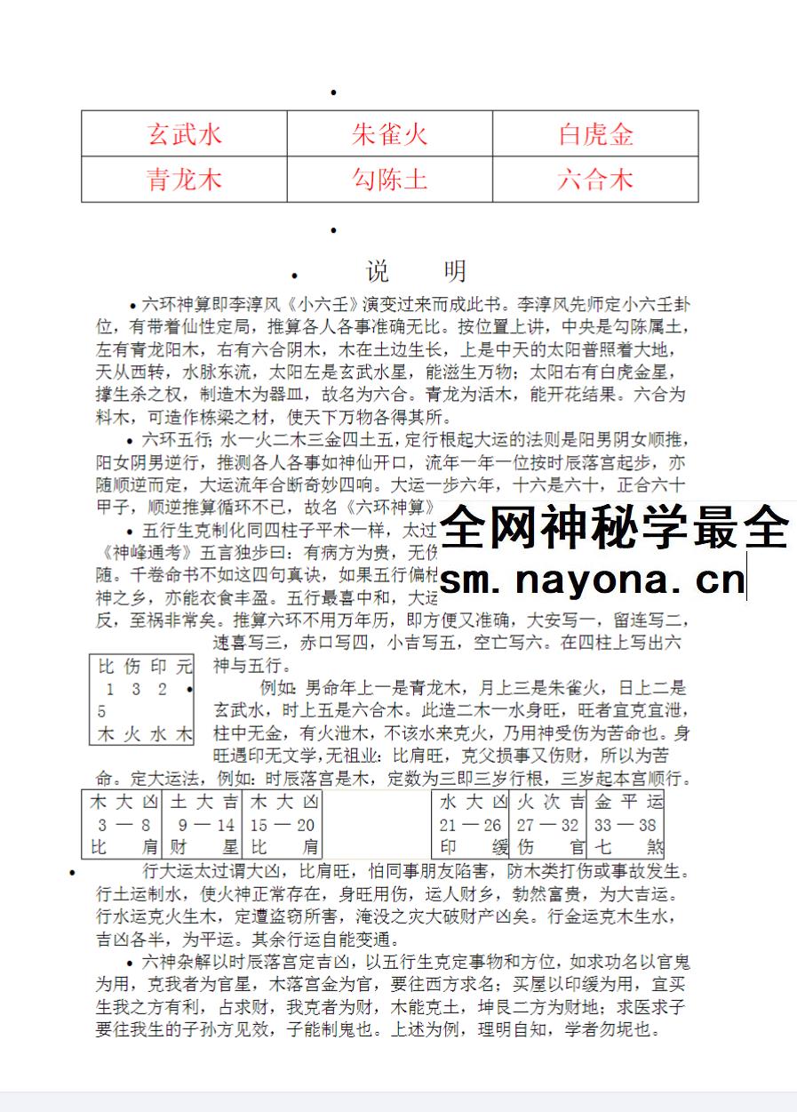 六环神算（小六壬外传）23页
