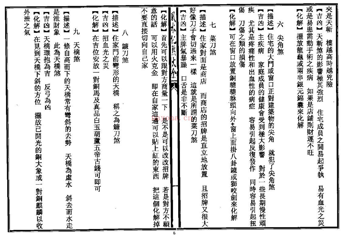 《秘传风水凶煞制化大全》44页双页版 堪舆阳宅 第6张-古籍汇典 《秘传风水凶煞制化大全》44页双页版 堪舆阳宅 第6张