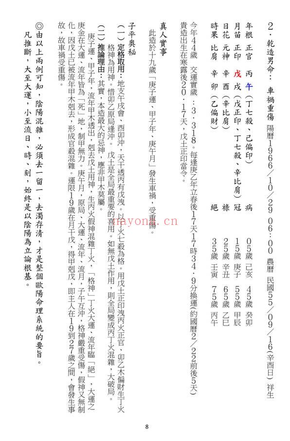 龙天居士《欧阳命理真诀》109页.PDF电子版