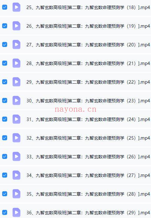 王九智《玄数高级班》教学视频36集