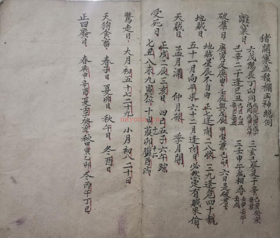 择日择吉古籍《姜太公择吉通书》40页双页版 国学古籍 第2张-古籍汇典 择日择吉古籍《姜太公择吉通书》40页双页版 国学古籍 第2张
