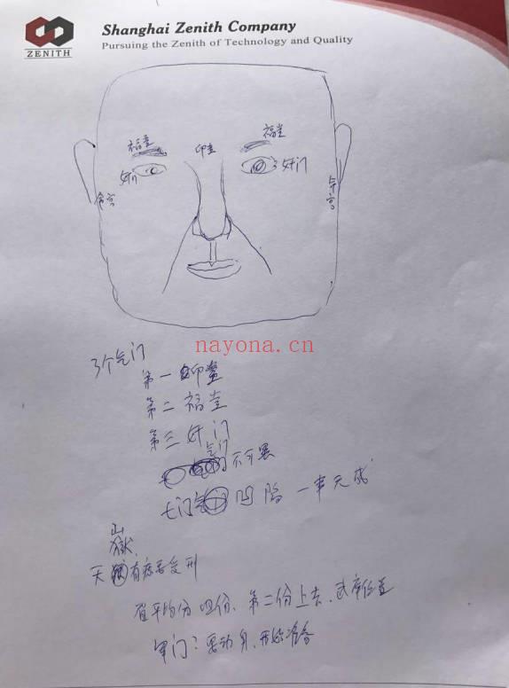 张秀梅面授笔记54页+授徒笔记36页 秘传相法资料