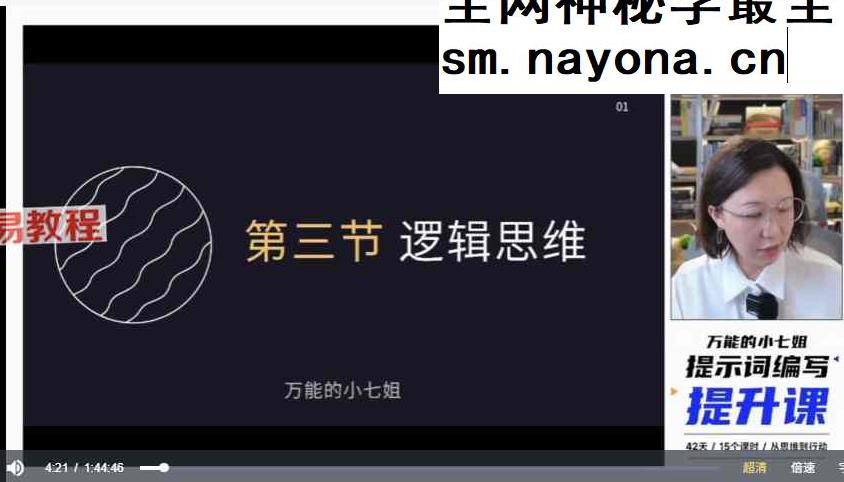 小七AI课程合集 小七姐的AI课时代的元能力课视频