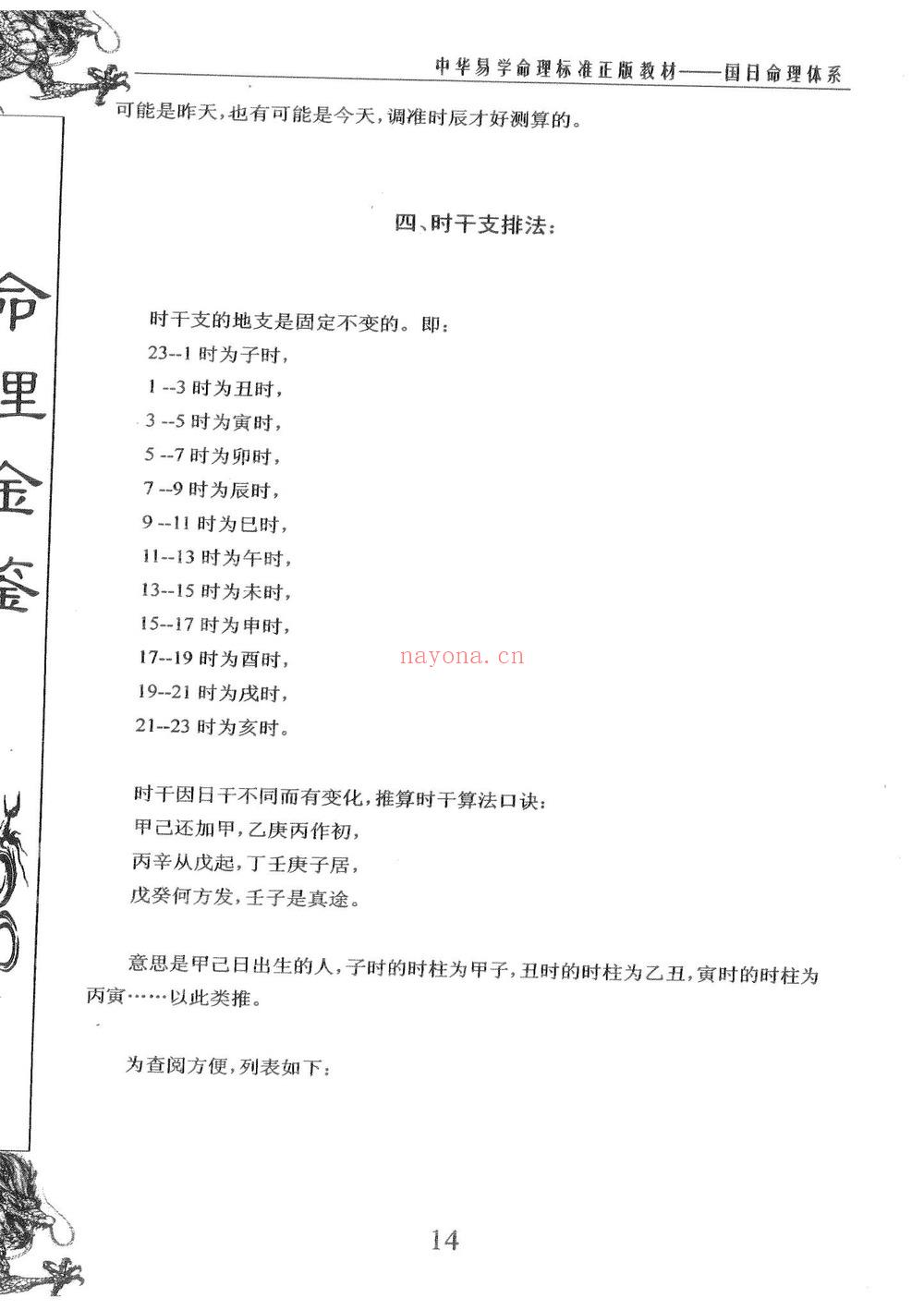 陈国日《命理金鉴》PDF电子书（100页）