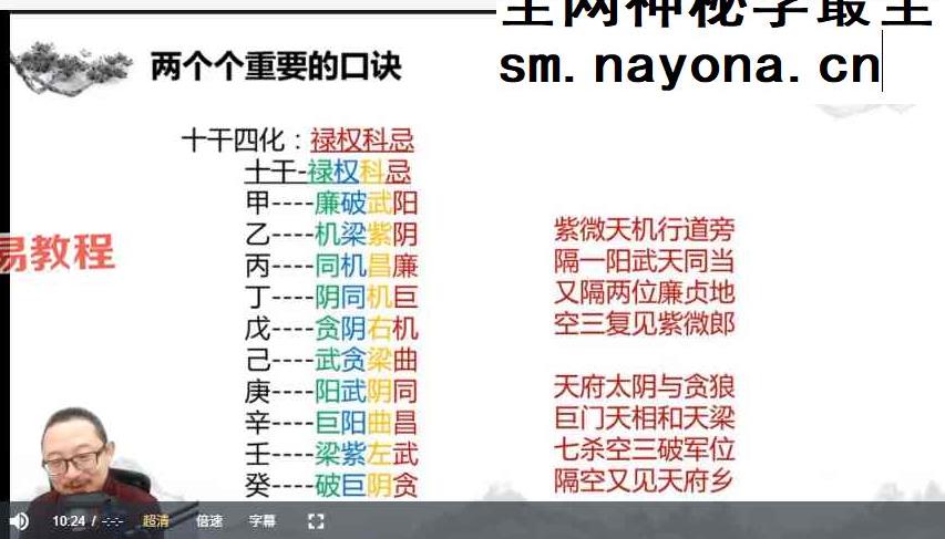 午阳紫薇斗数25集视频+课件pdf