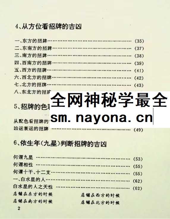 《商店招牌方位与风水》185页