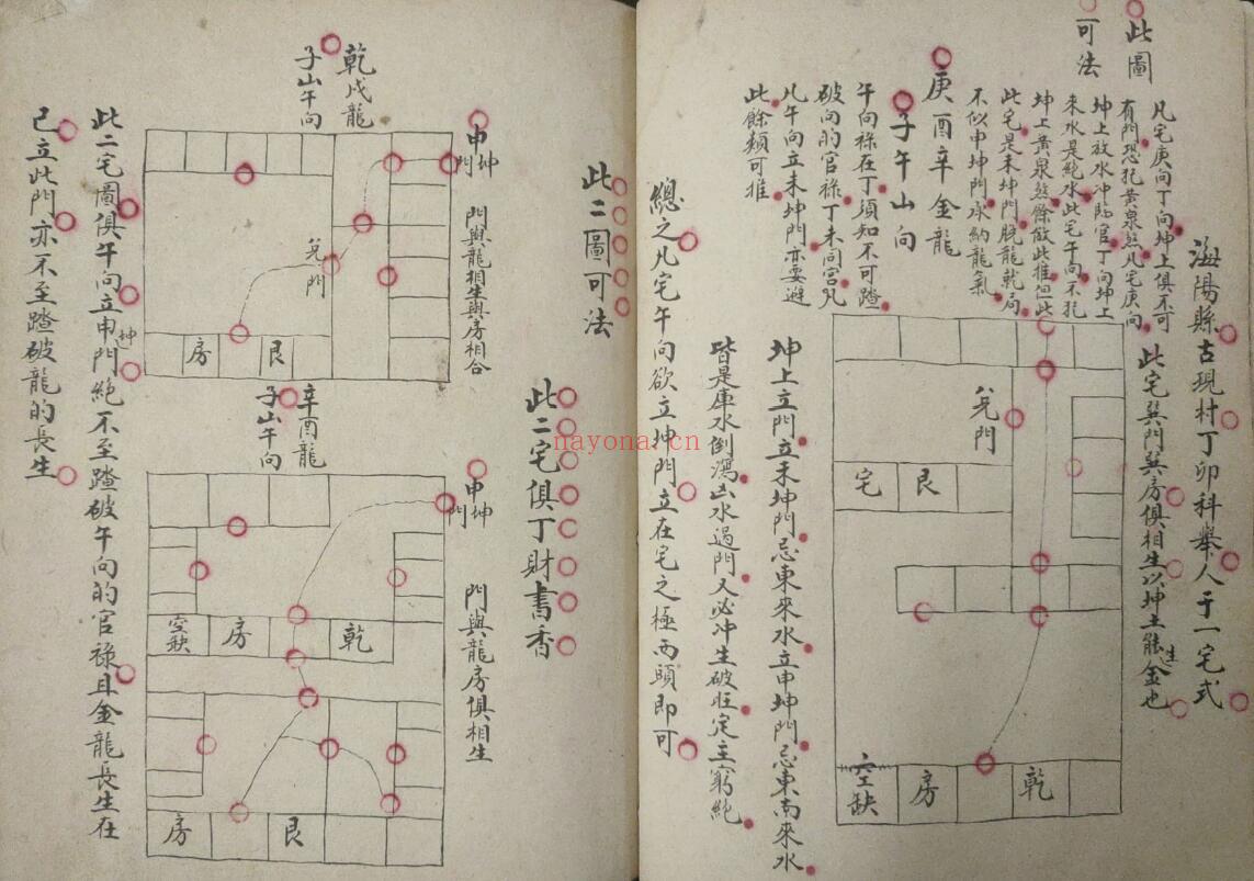风水阳宅古籍《杨公阳宅风水秘本》民国十七年抄本 56页双页版 国学古籍 第4张-古籍汇典 风水阳宅古籍《杨公阳宅风水秘本》民国十七年抄本 56页双页版 国学古籍 第4张
