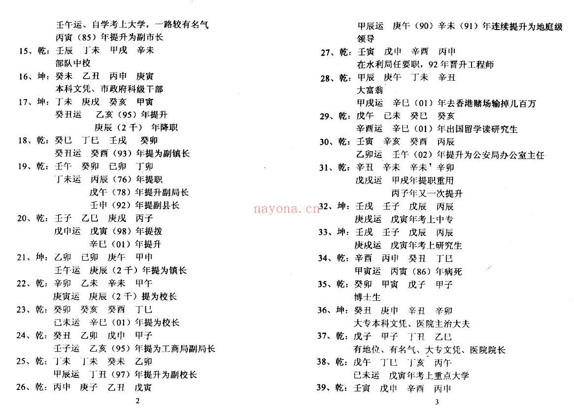 吕文艺《吕氏八字命理学4000命例实集》174页双页版 八字命理 第4张
