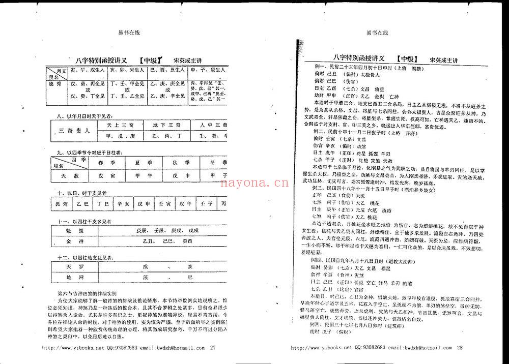 宋英成《命理中级函授讲义》PDF电子书（71页）