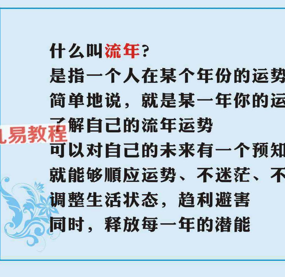 小卫数字流年流月专栏音频+课件
