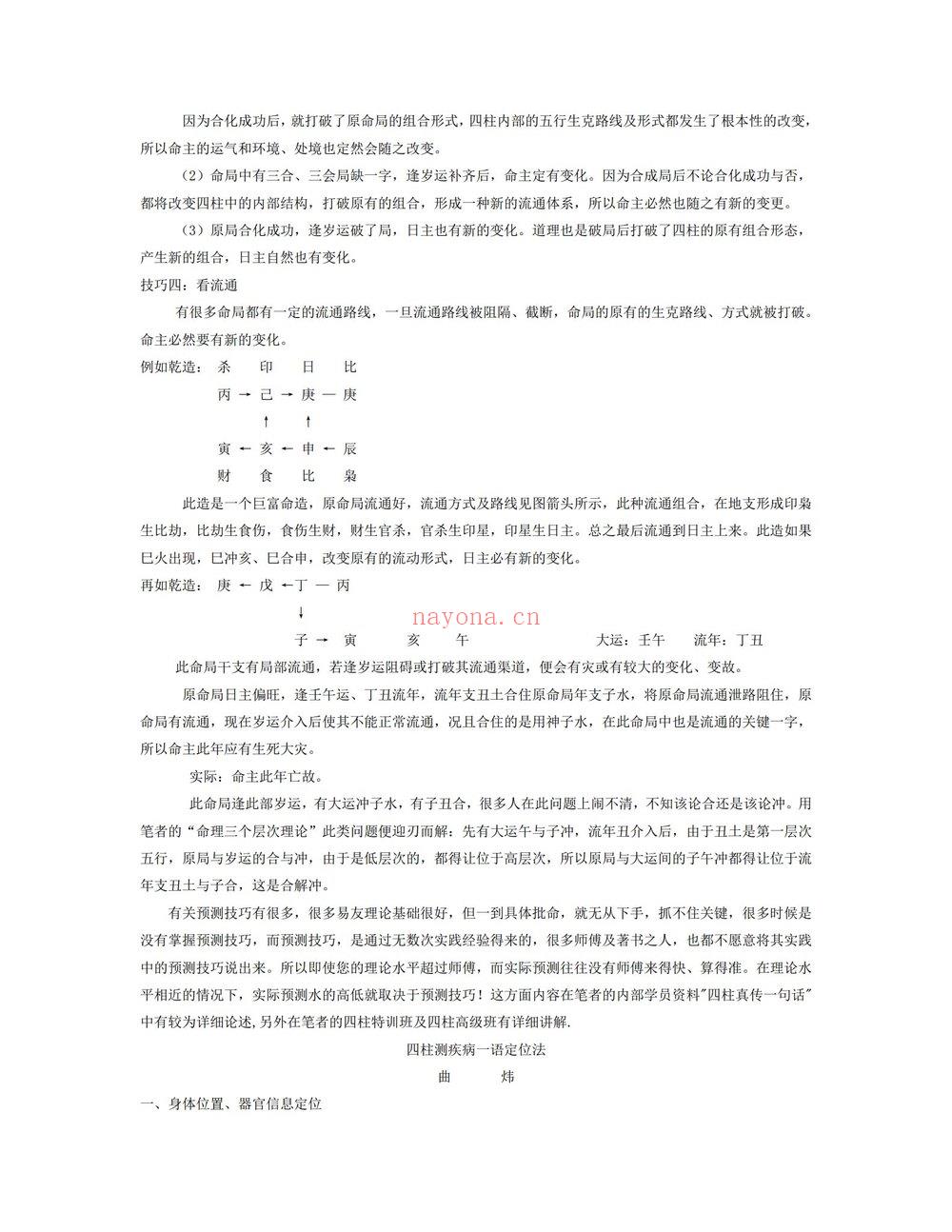 曲炜《曲炜论八字》PDF电子书（12页）