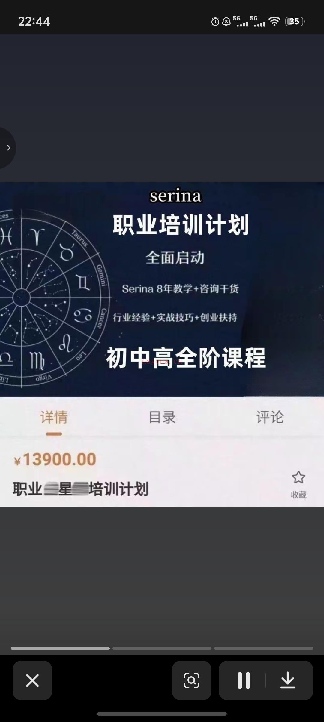 serina职业星培训课程初中高全阶课程