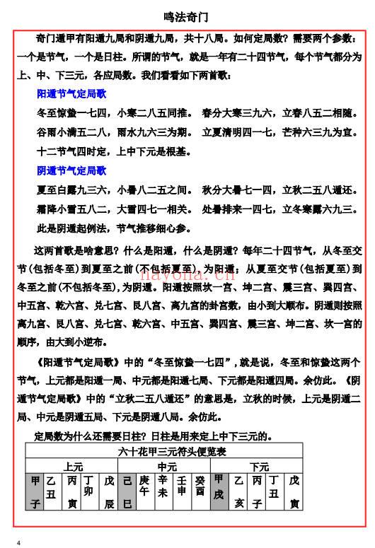 易海游龙奇门鸣法122页PDF 奇门遁甲秘本