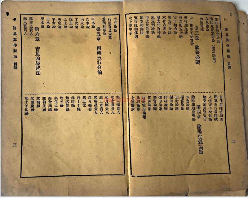 简易算命秘诀54筒子页PDF 民间算命口诀秘本