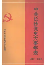 《1993年版中共长沙党史大事年表  1919—1992》封面 - 湖南省长沙市地方志PDF电子版