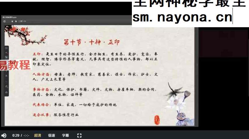 青兰四柱八字初级+高级课程视频59集