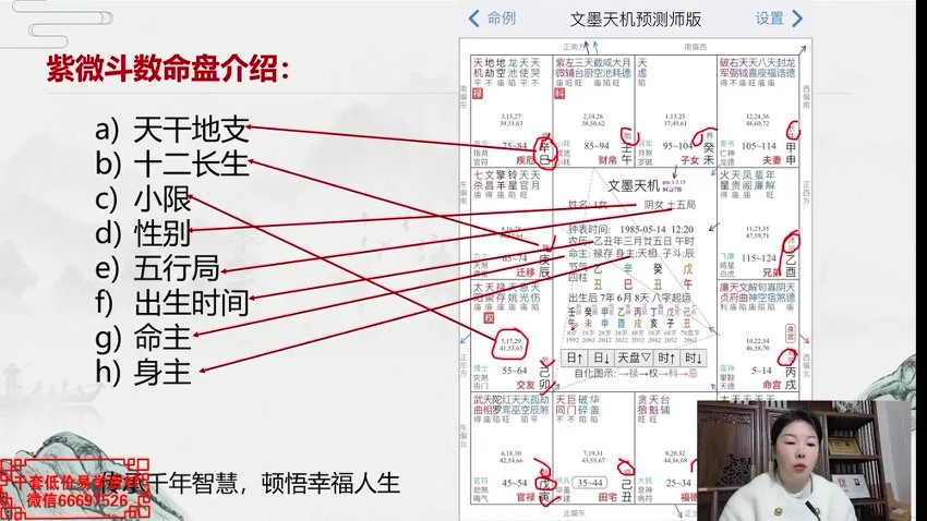 冉持涵《紫微斗数师资班》视频36集