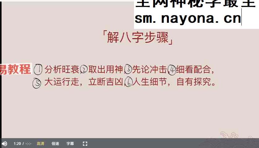 李易懂《滴天髓》50集视频