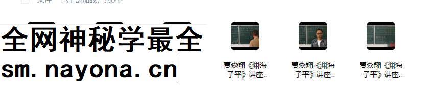 260498 贾焱翔渊海子平讲座6集视频Y