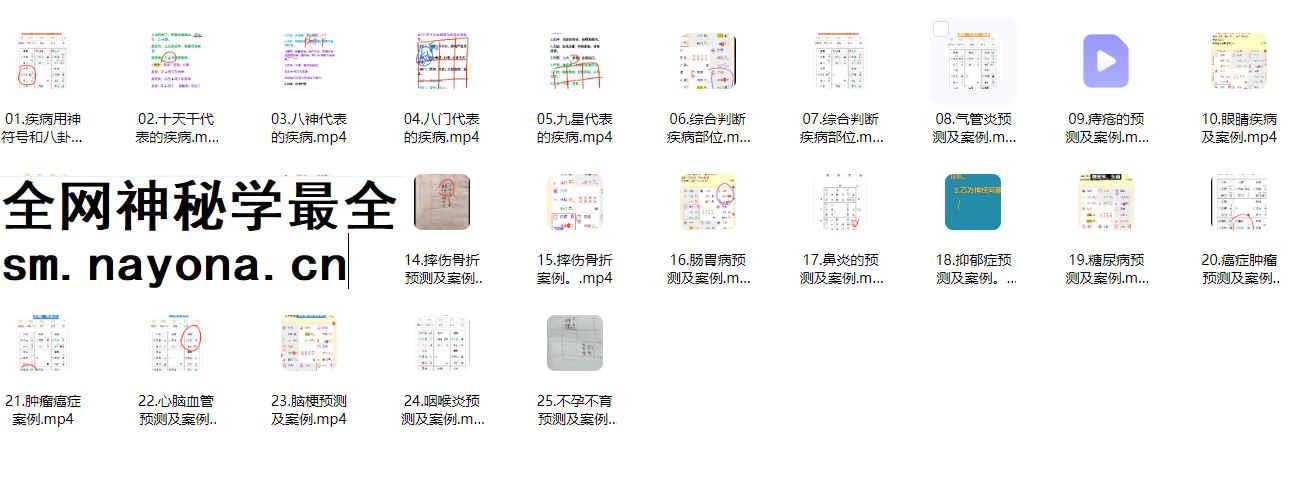 260484 奇门预测疾病课程30集视频