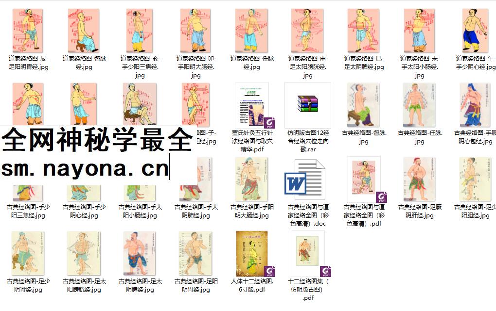 2604146 中医经络图(全33ge )