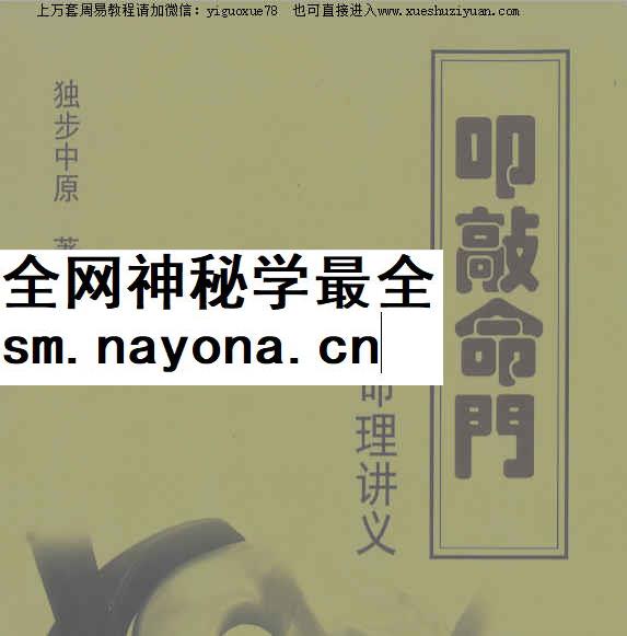 2604168 独步中原八字命理讲义