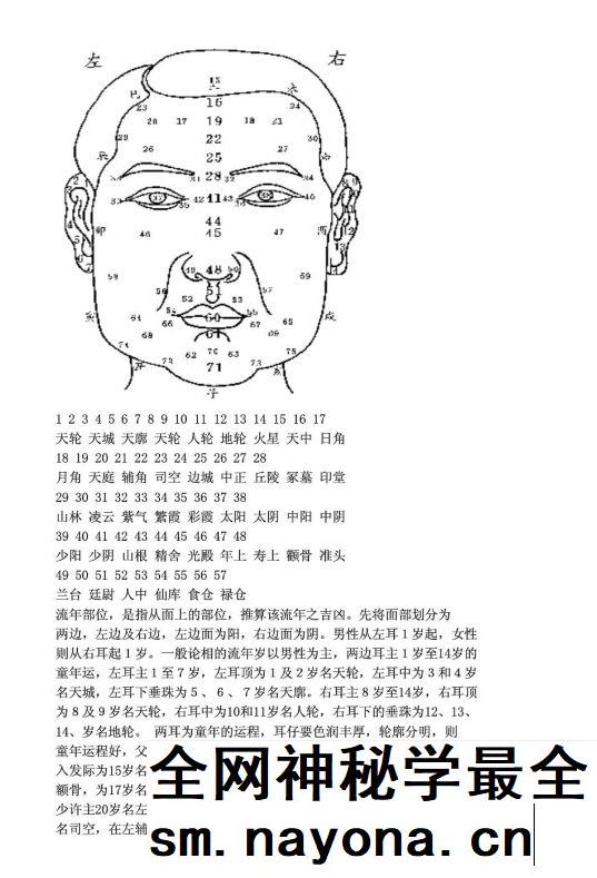 精准面相真人图解